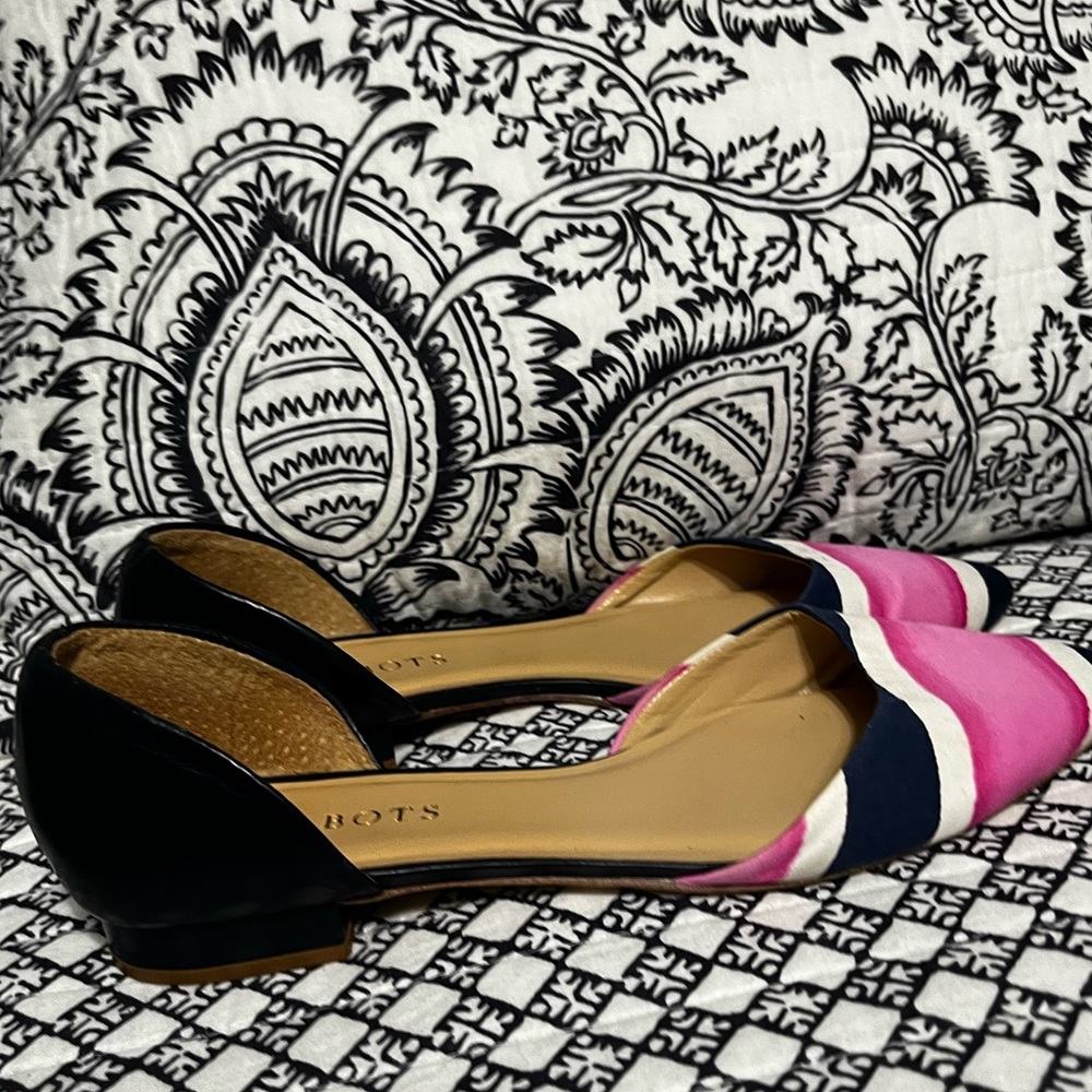 Navy and Pink Talbots Flats